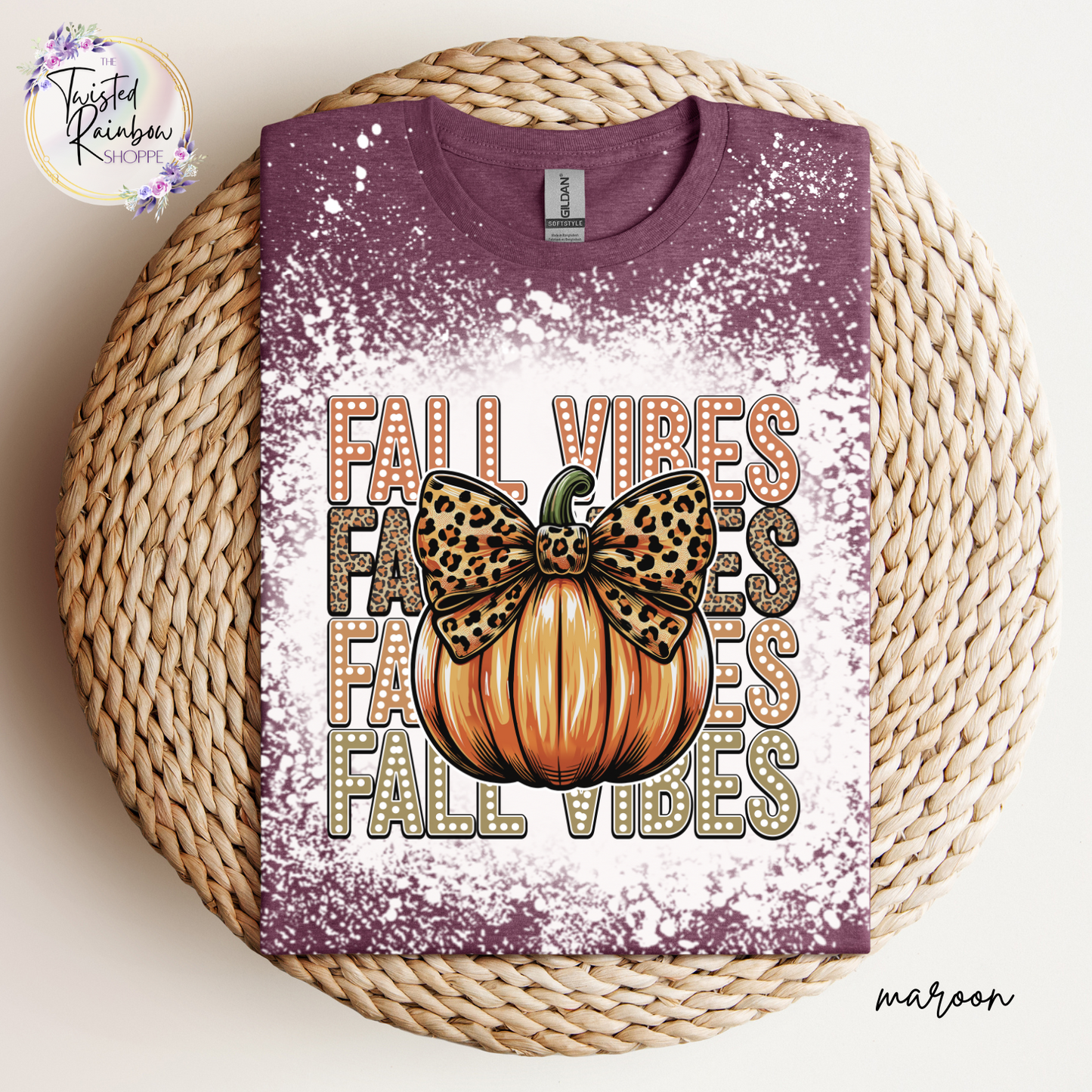 Fall Vibes - Leopard Bow Pumpkin